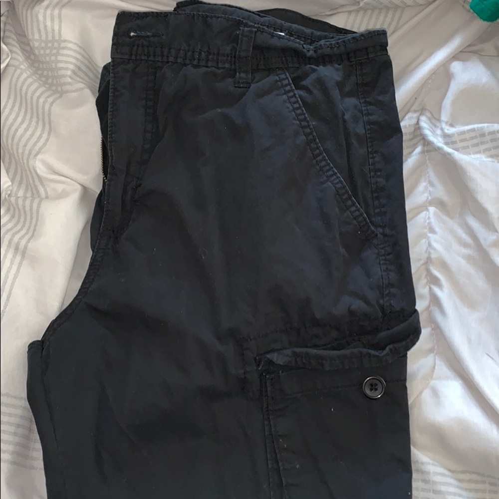 Black cargo pants size 34